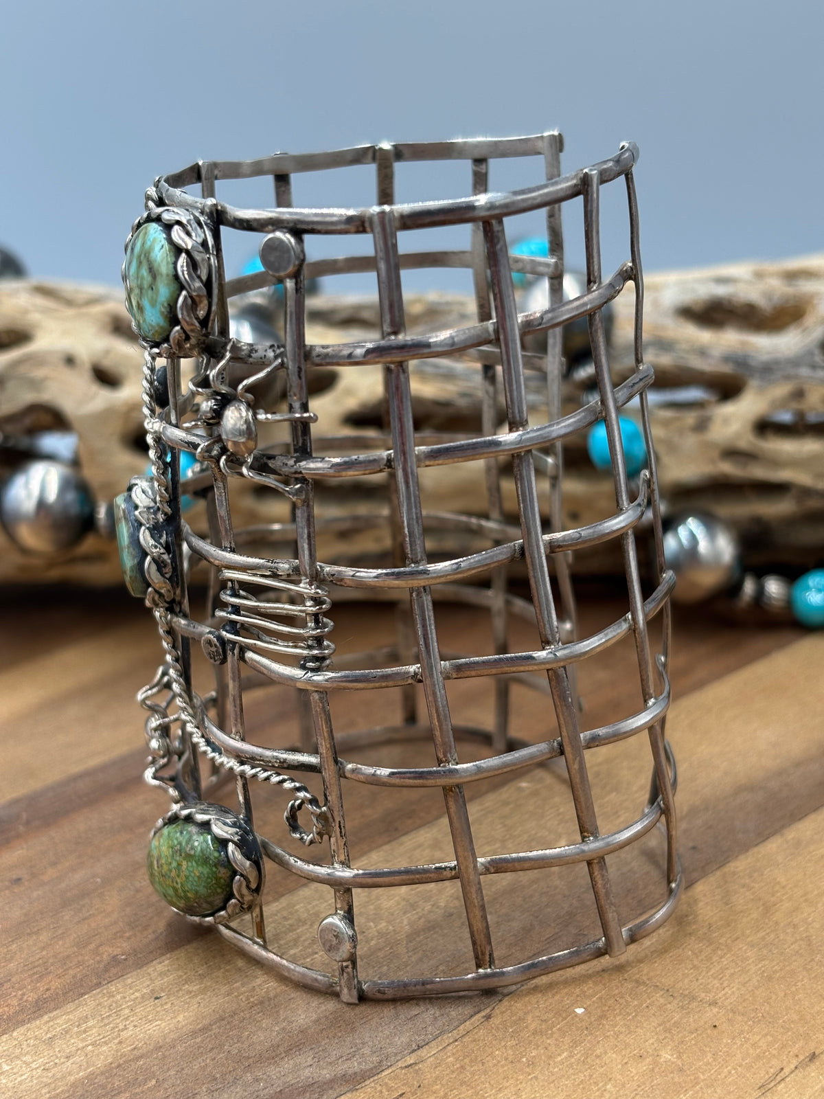 Sonoran Gold #922-22 Spiderweb Cuff by Betta Lee, Navajo