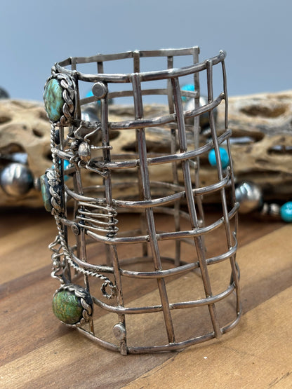 Sonoran Gold #922-22 Spiderweb Cuff by Betta Lee, Navajo
