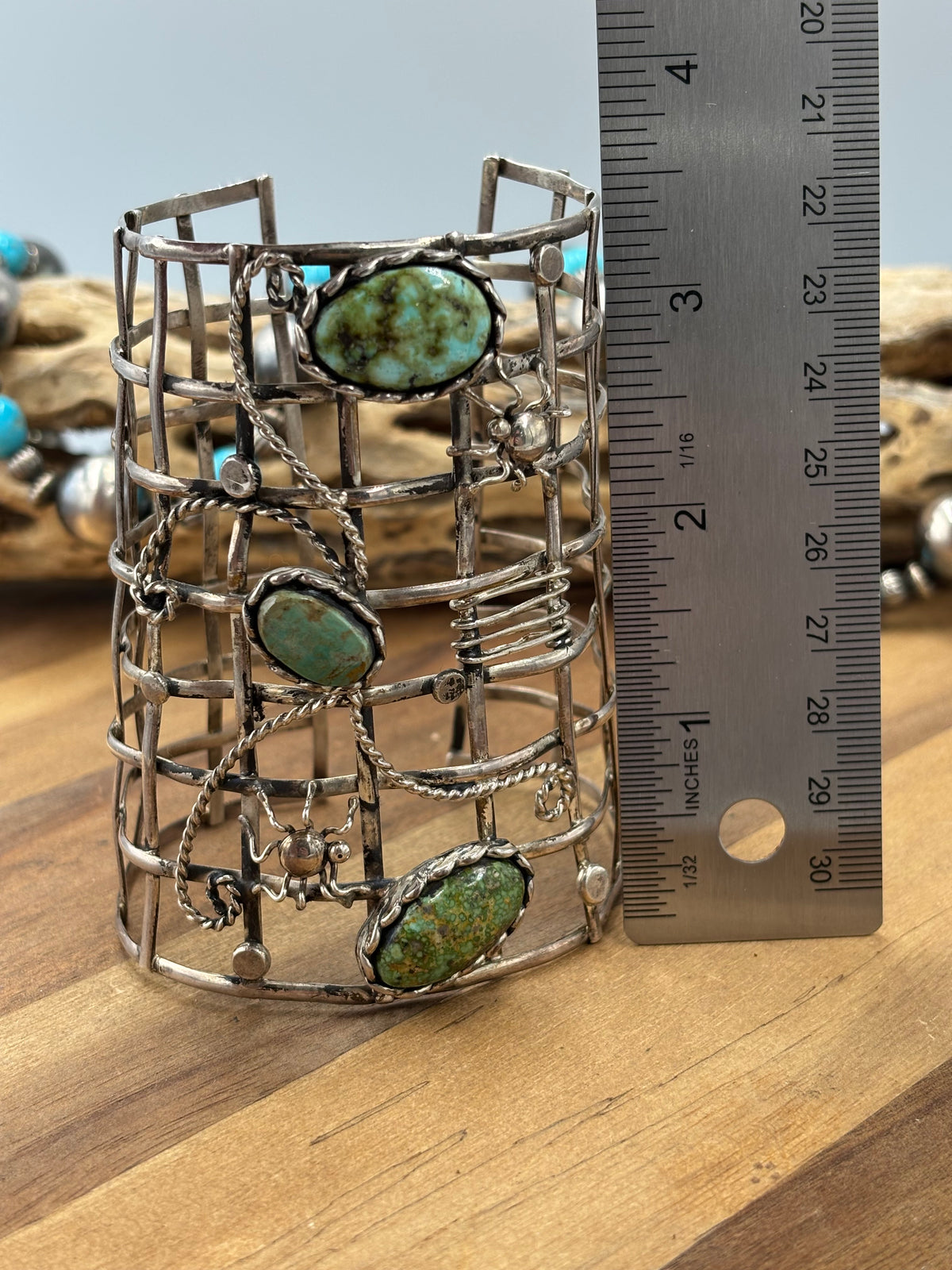 Sonoran Gold #922-22 Spiderweb Cuff by Betta Lee, Navajo