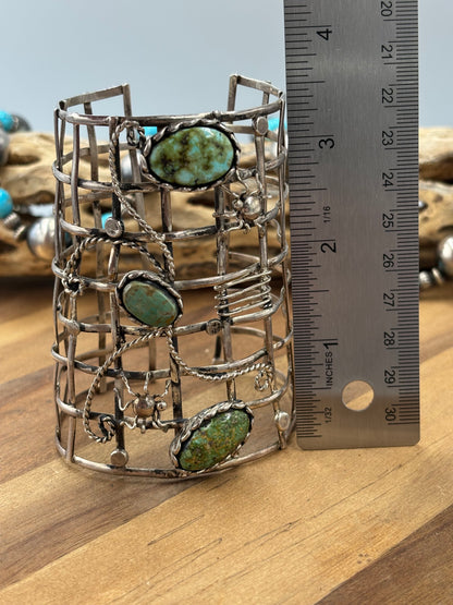 Sonoran Gold #922-22 Spiderweb Cuff by Betta Lee, Navajo