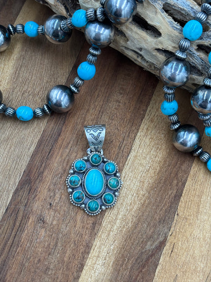 Turquoise Cluster Pendant