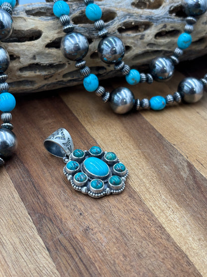 Turquoise Cluster Pendant