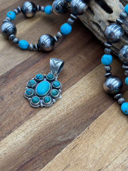 Turquoise Cluster Pendant