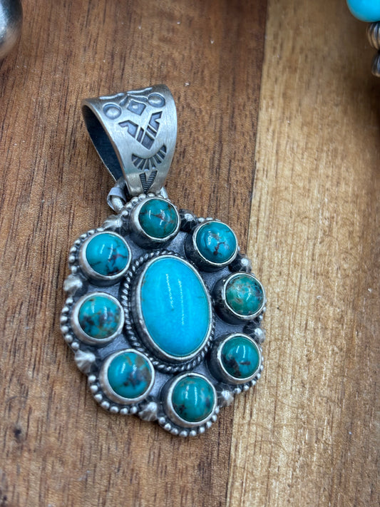 Turquoise Cluster Pendant