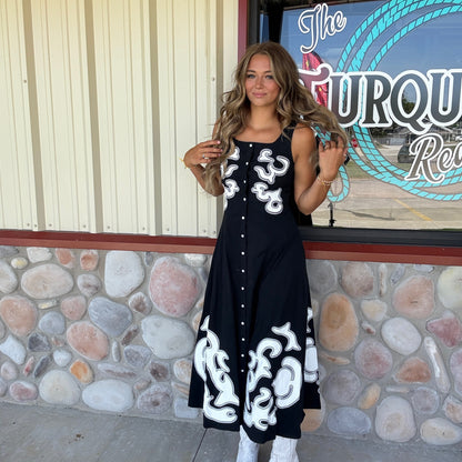 Black Boot Stitch Dress