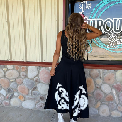 Black Boot Stitch Dress