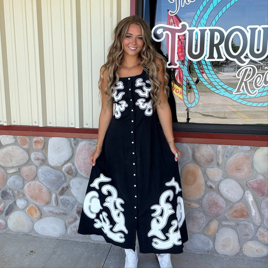 Black Boot Stitch Dress
