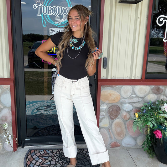 Zoe Ivory Jeans (32" Inseam)