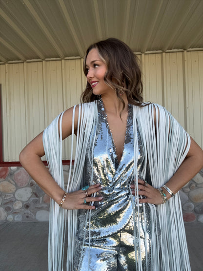 Silver Stardust HalterTop Jumpsuit
