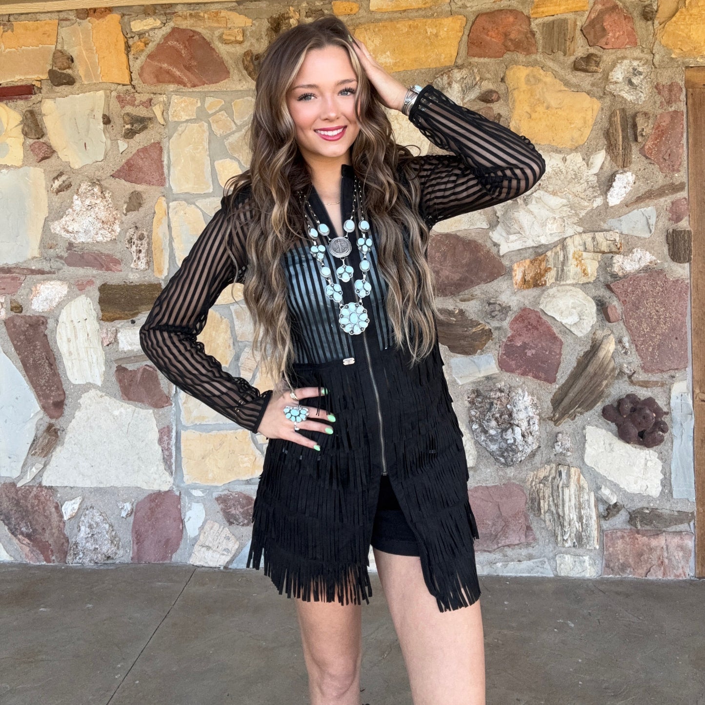 Midnight Outlaw Fringe Jacket