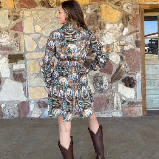 Concho Canyon Ruffle Dress