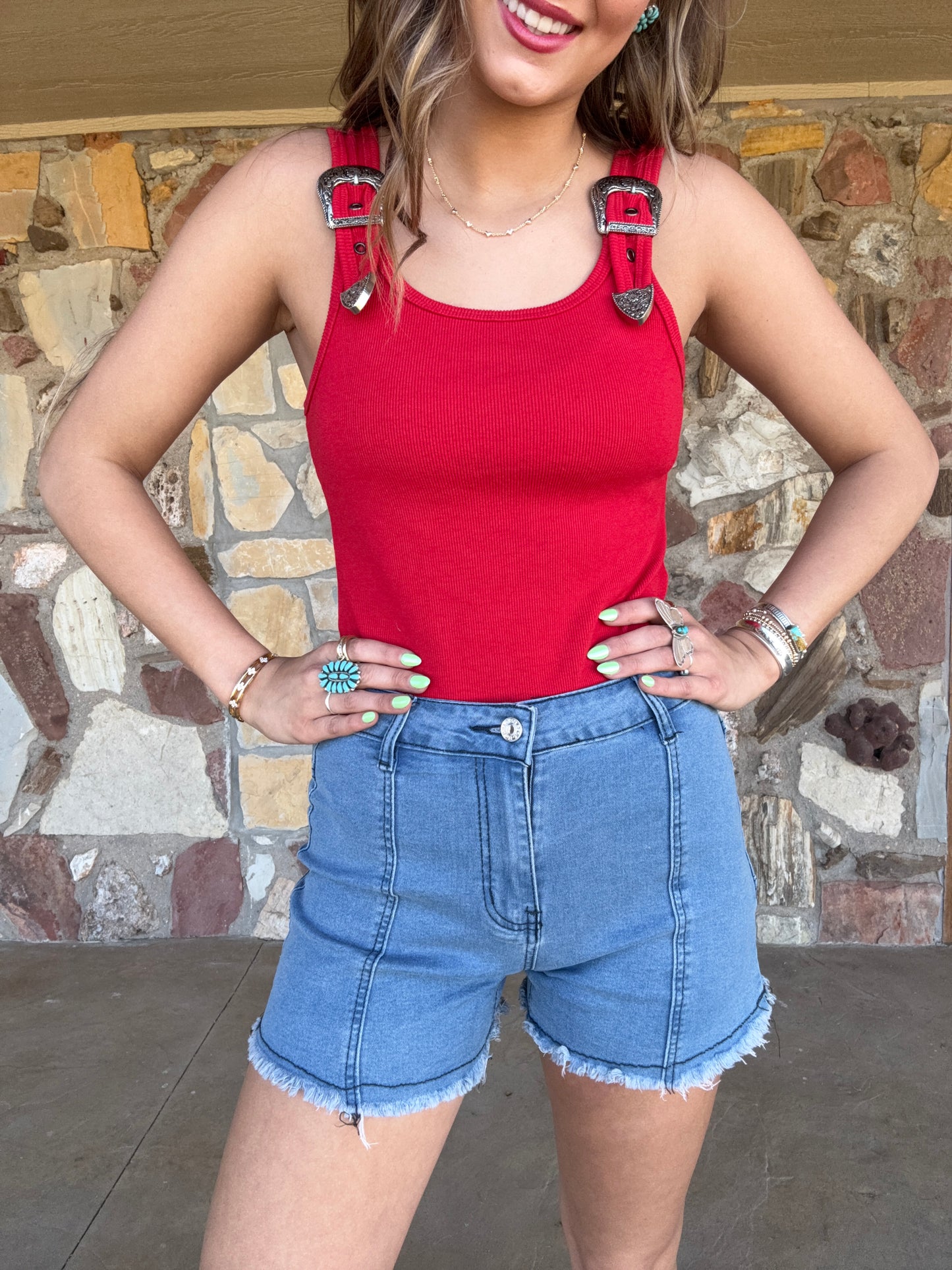 STAR ASSET DENIM SHORTS