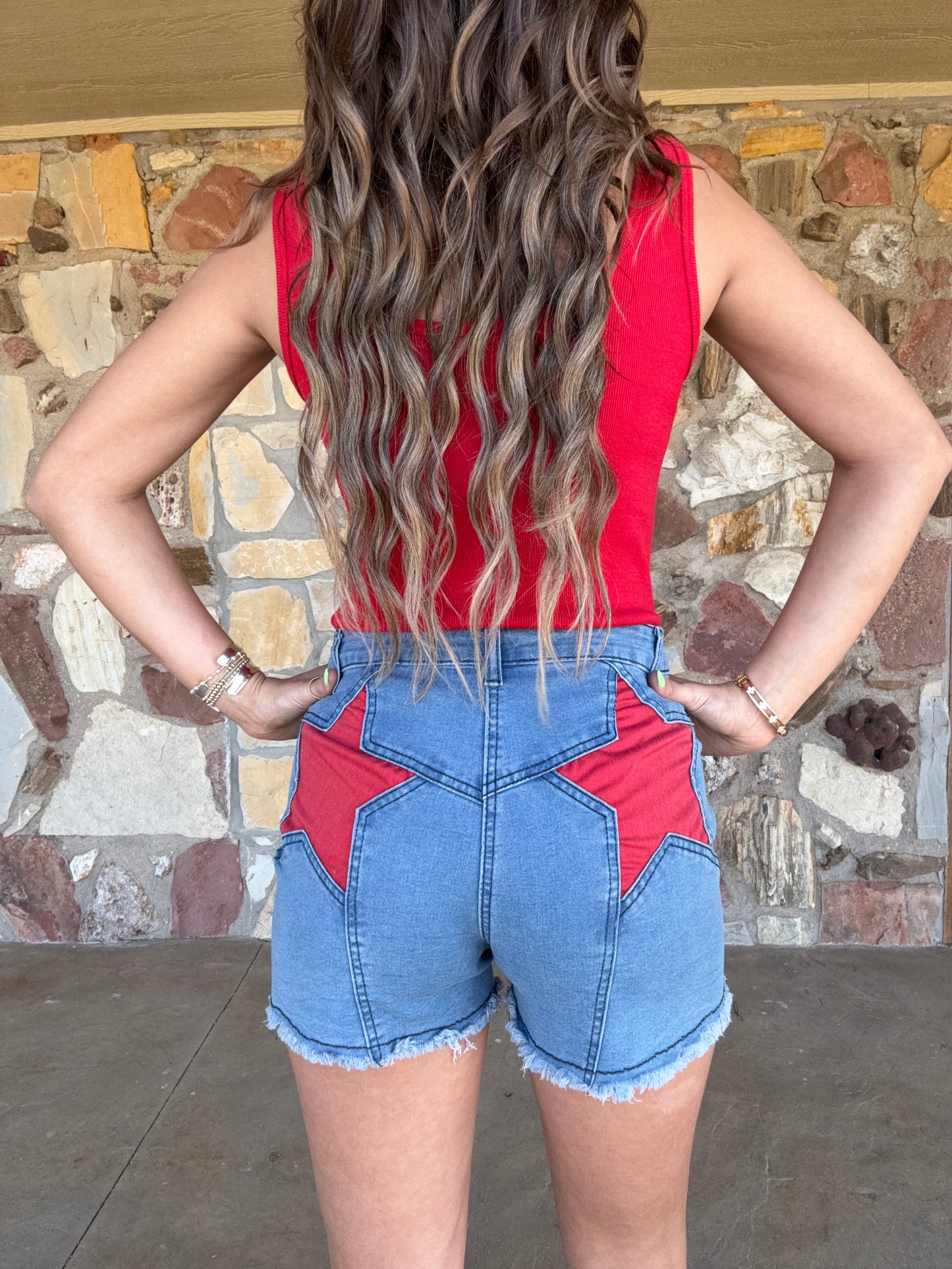 STAR ASSET DENIM SHORTS