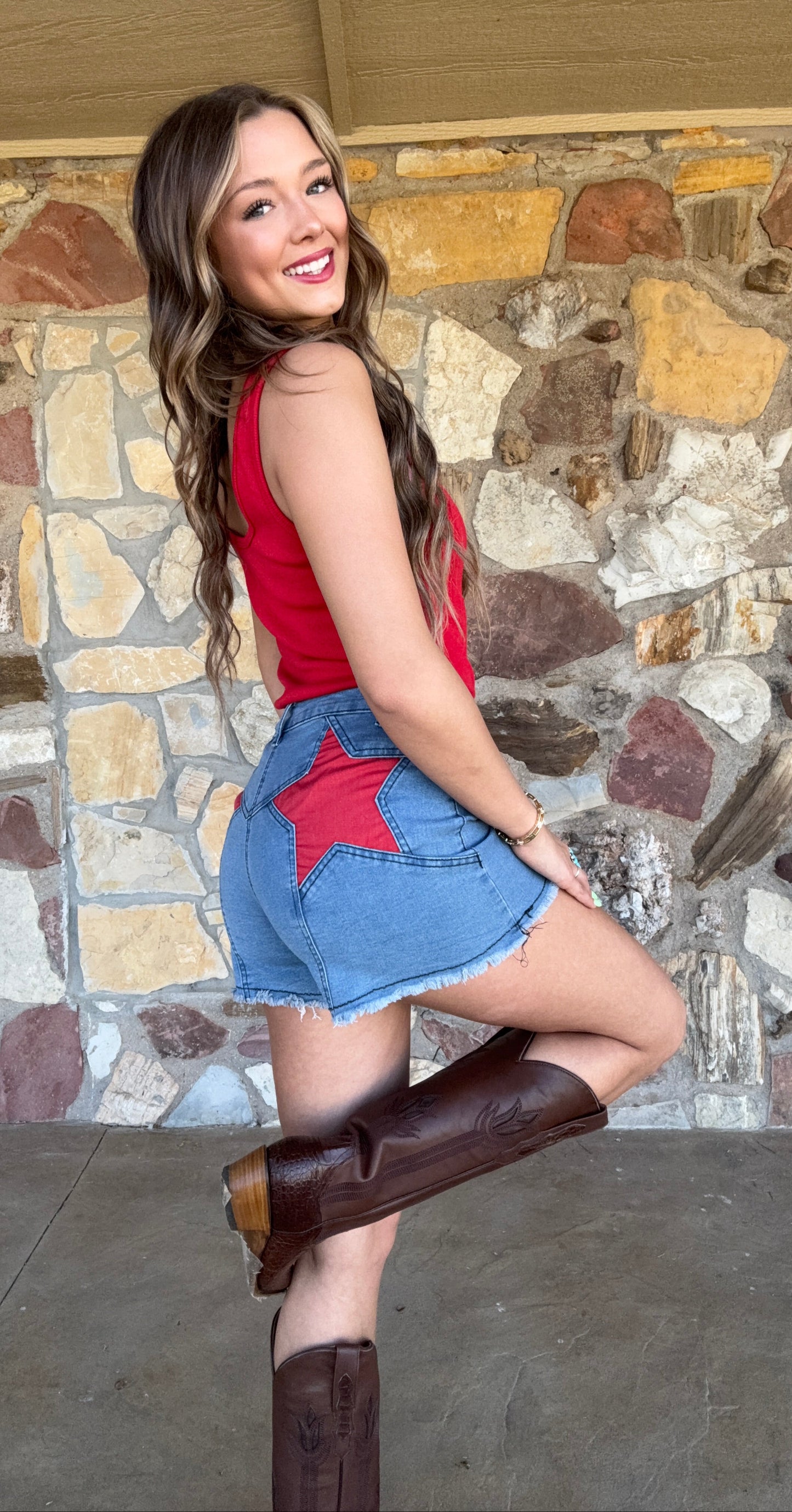 STAR ASSET DENIM SHORTS