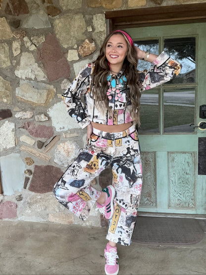 Cowboy Graffiti Denim JACKET by Double D