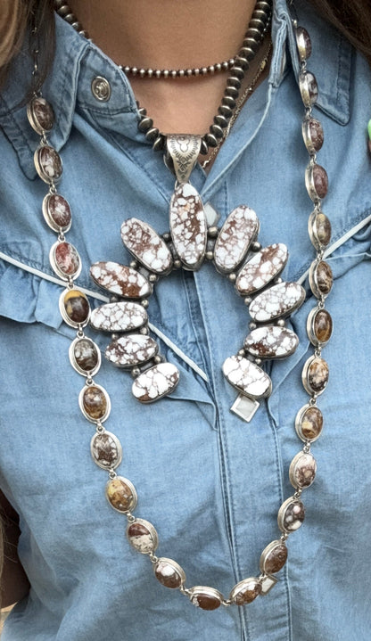 Wild Horse Naja Pendant by Gilbert Nez, Navajo