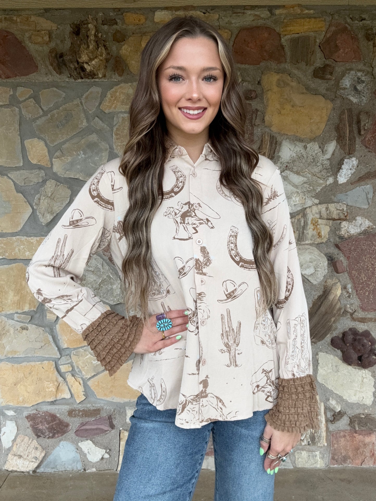 Desert Sketch Western Shirt