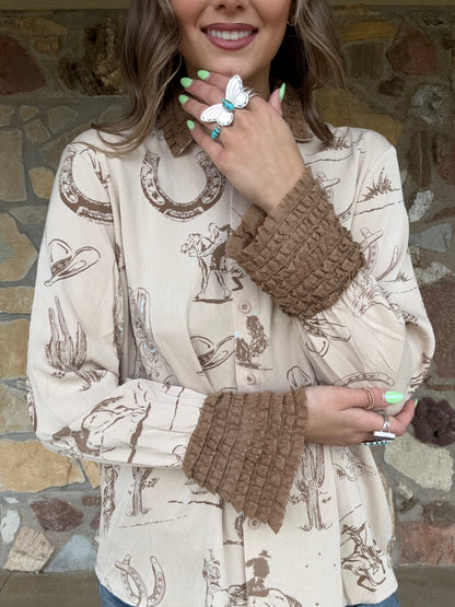 Desert Sketch Western Shirt