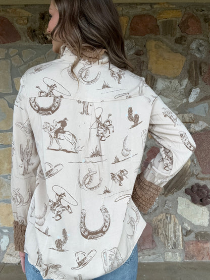 Desert Sketch Western Shirt