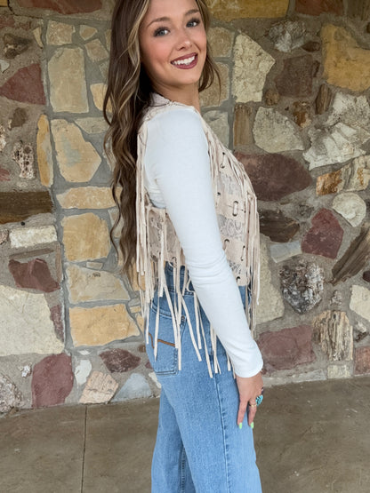 Lonesome Lace Suede Vest