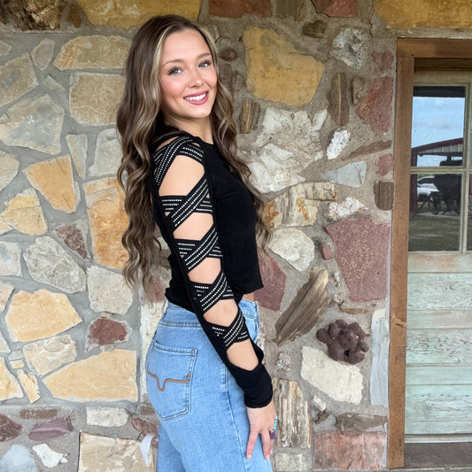 Vegas Cowgirl Rhinestone Top