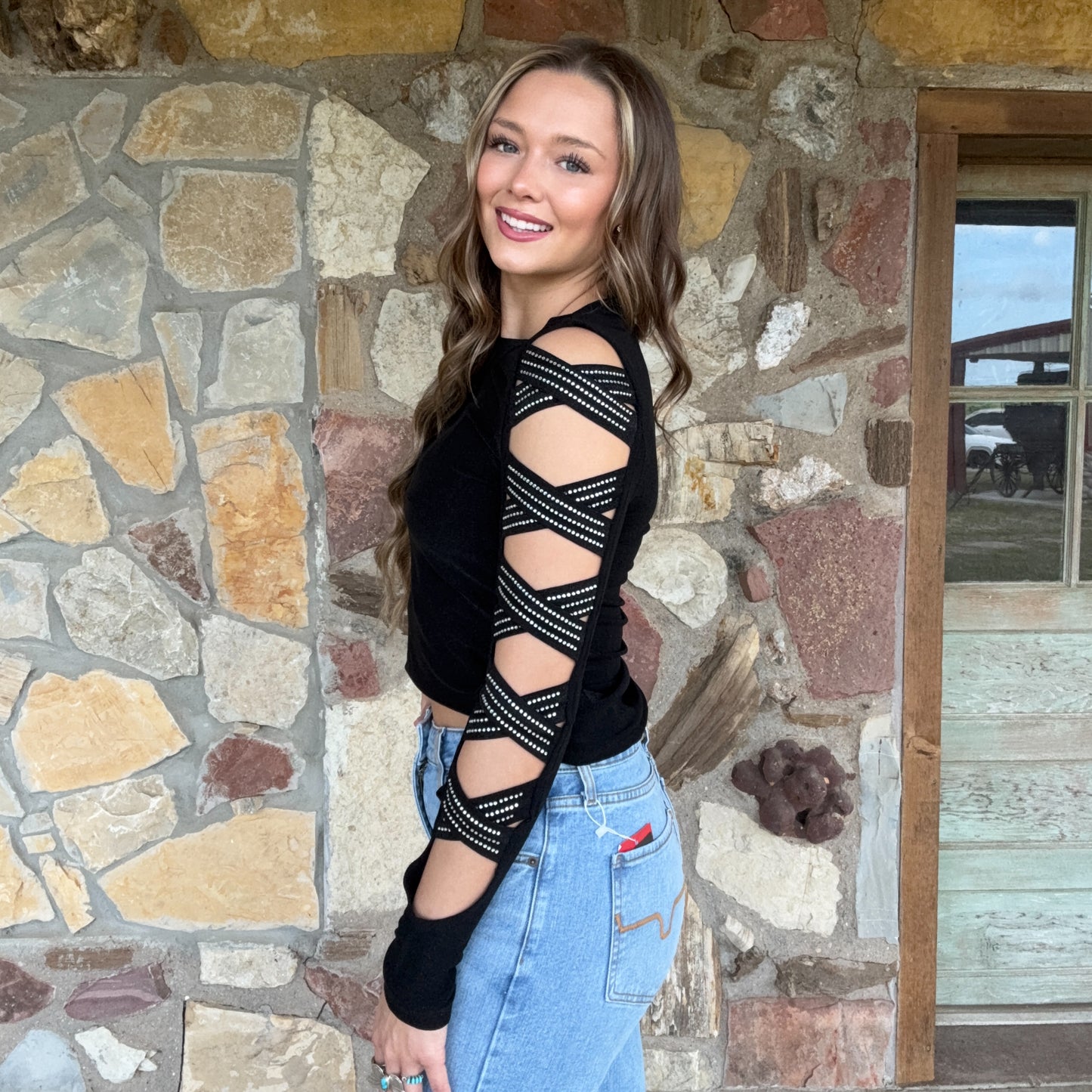 Vegas Cowgirl Rhinestone Top