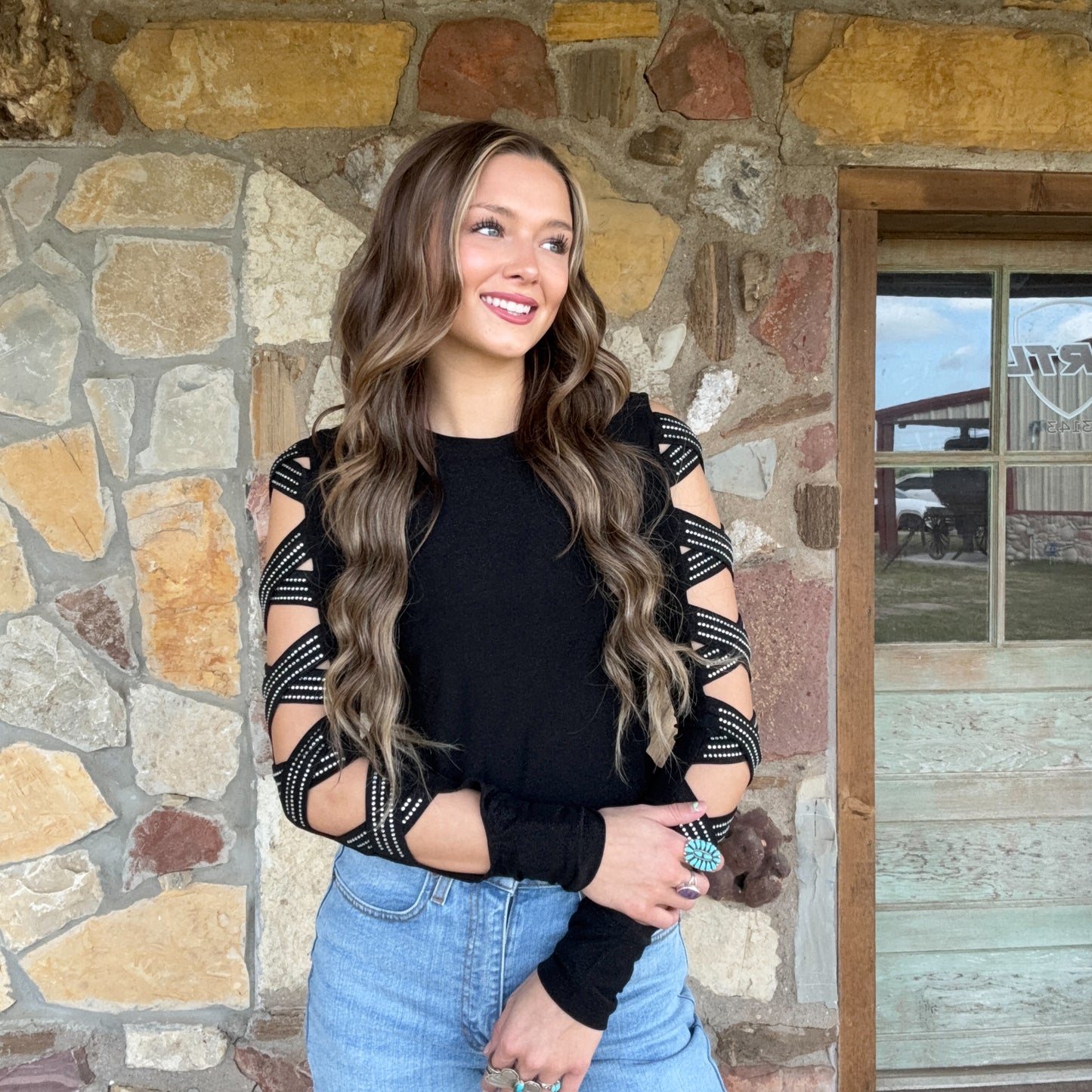 Vegas Cowgirl Rhinestone Top