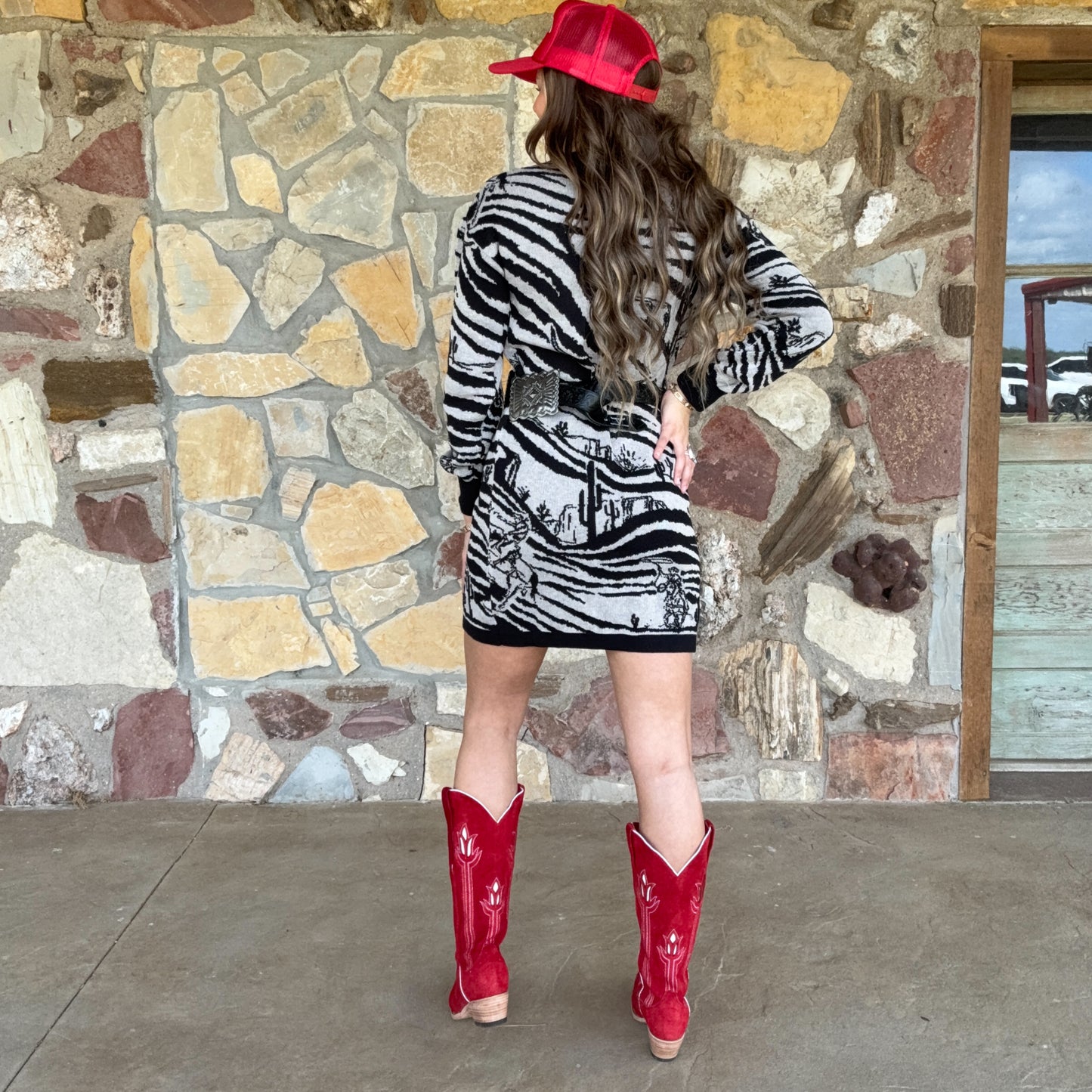 Western Safari Sweater Dress Extra large