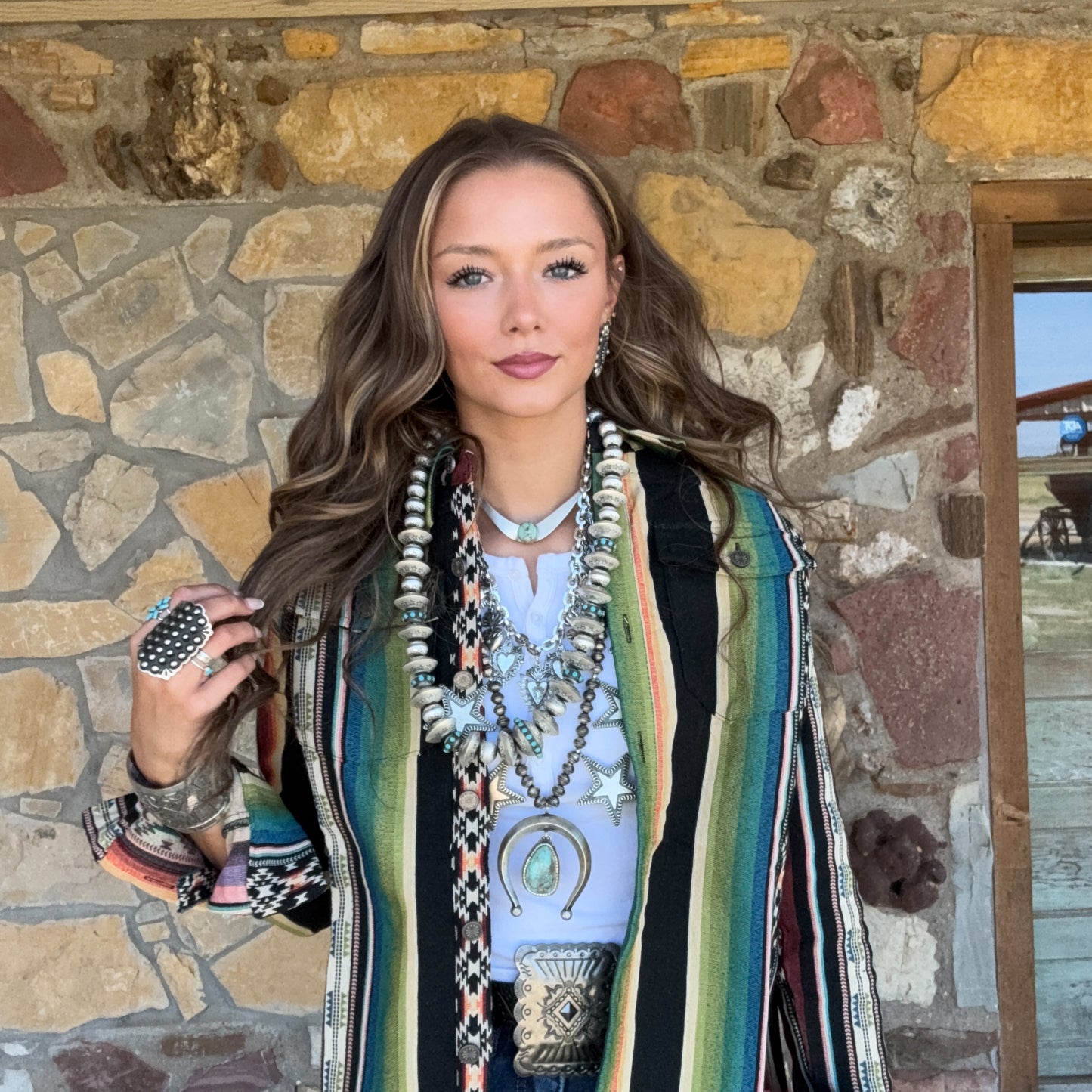 Jacquard Serape Shacket