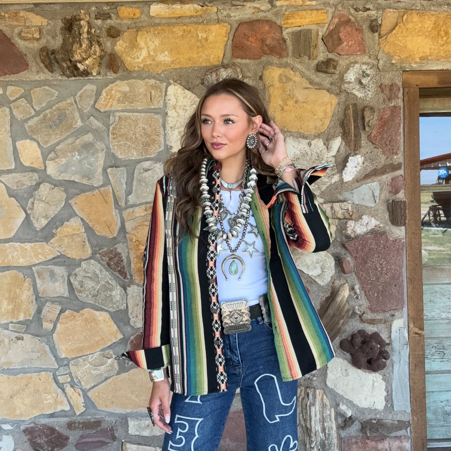 Jacquard Serape Shacket
