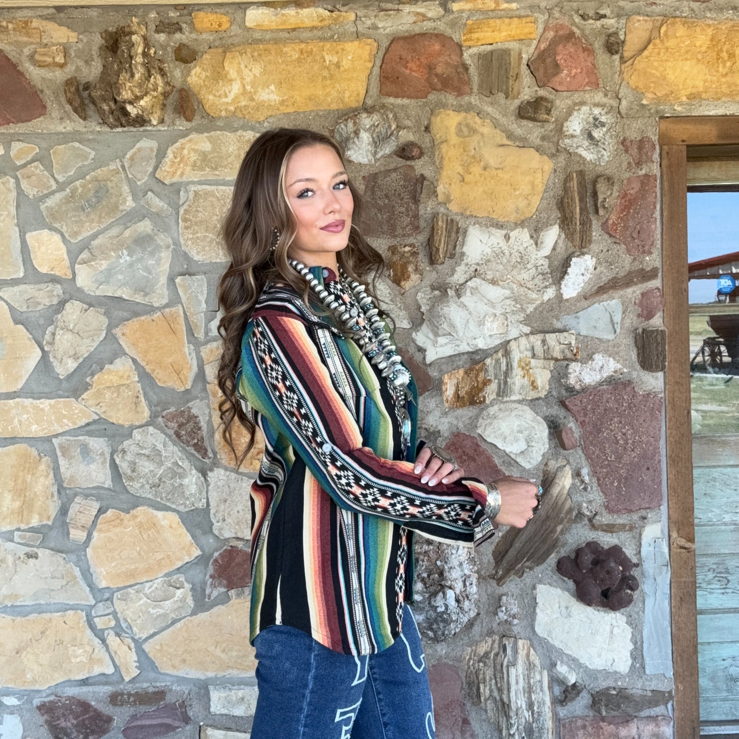 Jacquard Serape Shacket