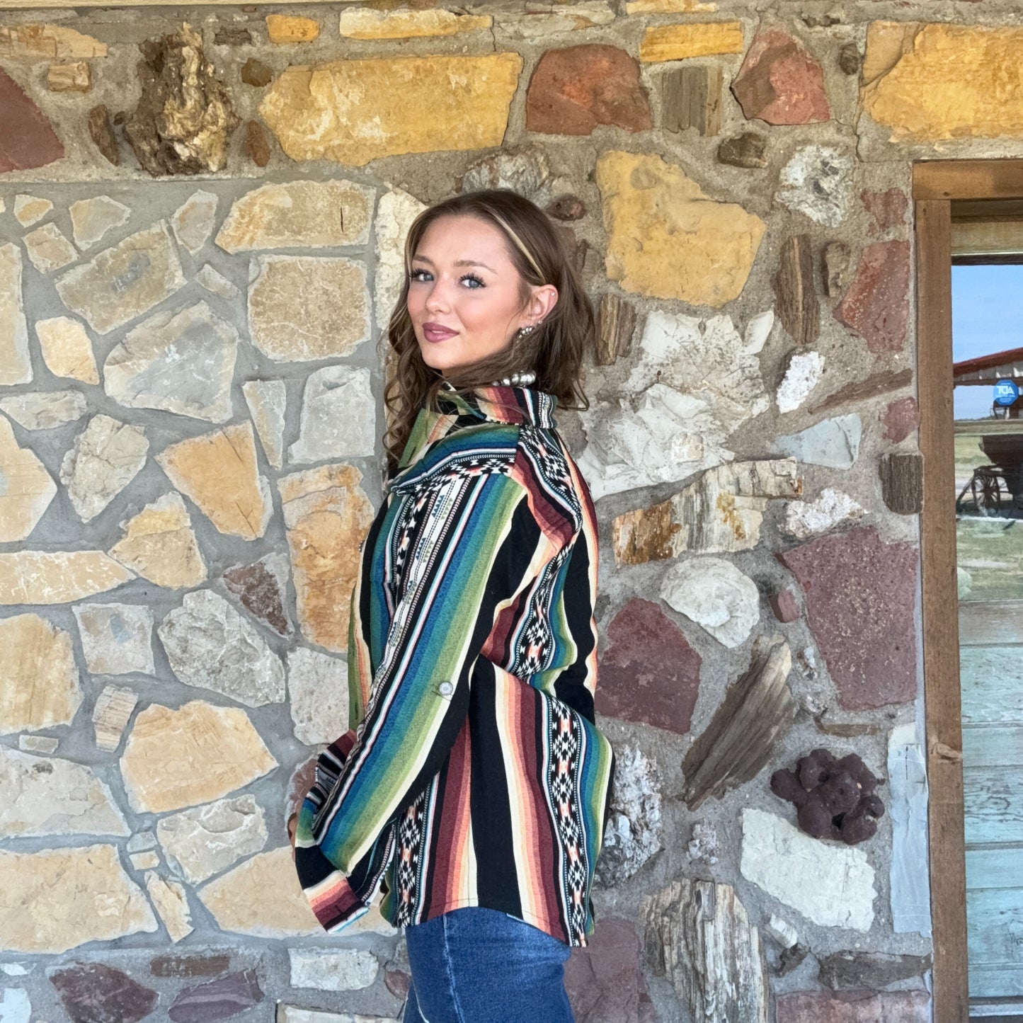 Jacquard Serape Shacket
