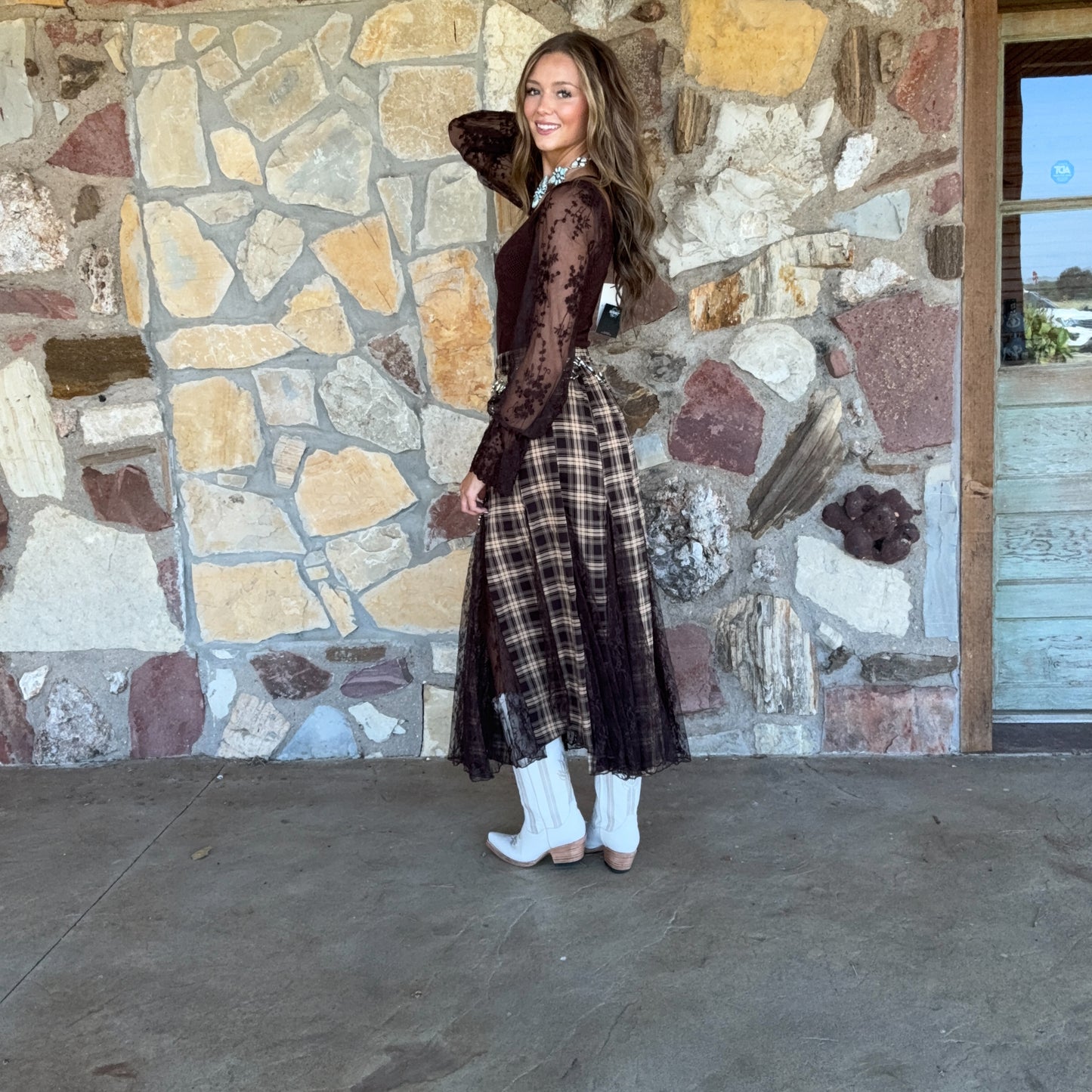 The Iris Maxi Skirt: Brown