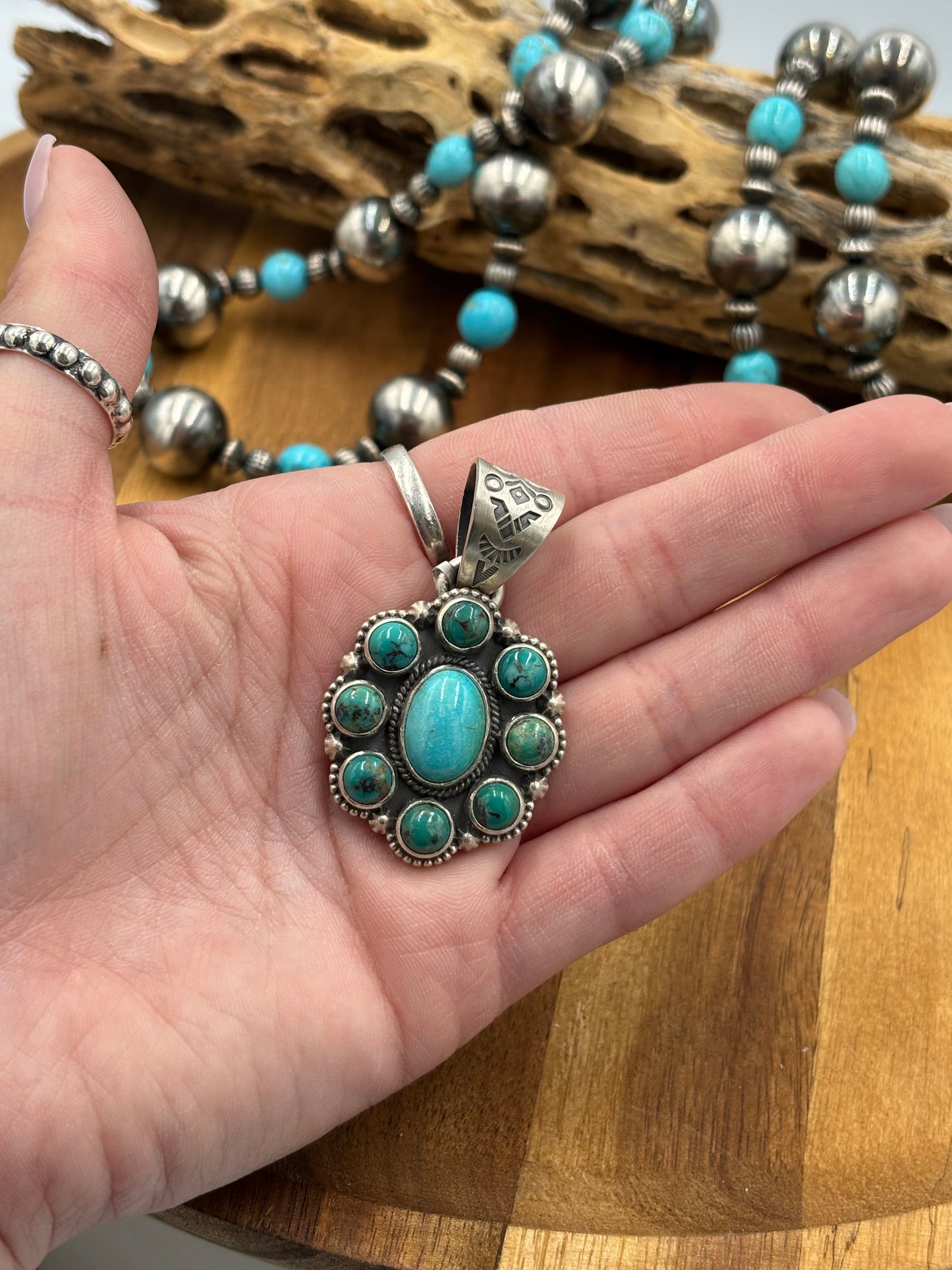 Turquoise Cluster Pendant