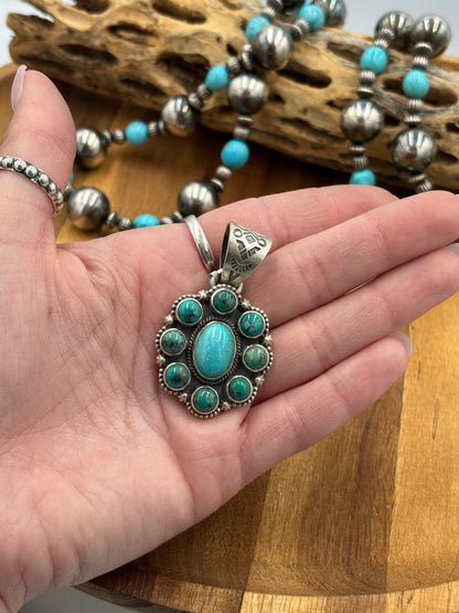 Turquoise Cluster Pendant