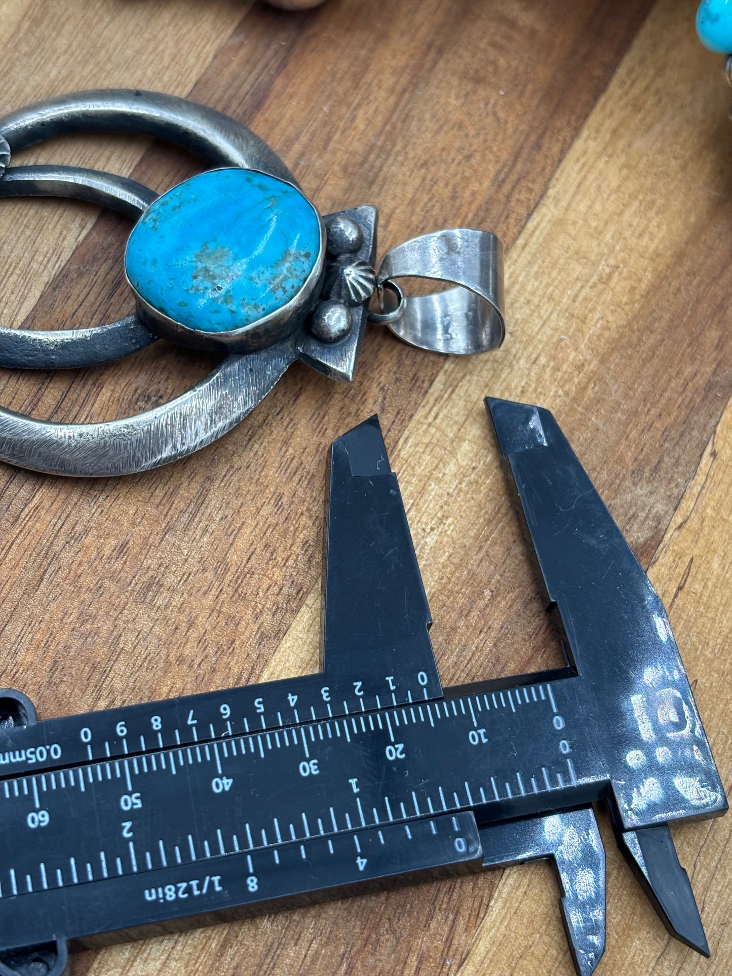 Turquoise Naja Pendant Chimney Butte, Santo Domingo Pueblo