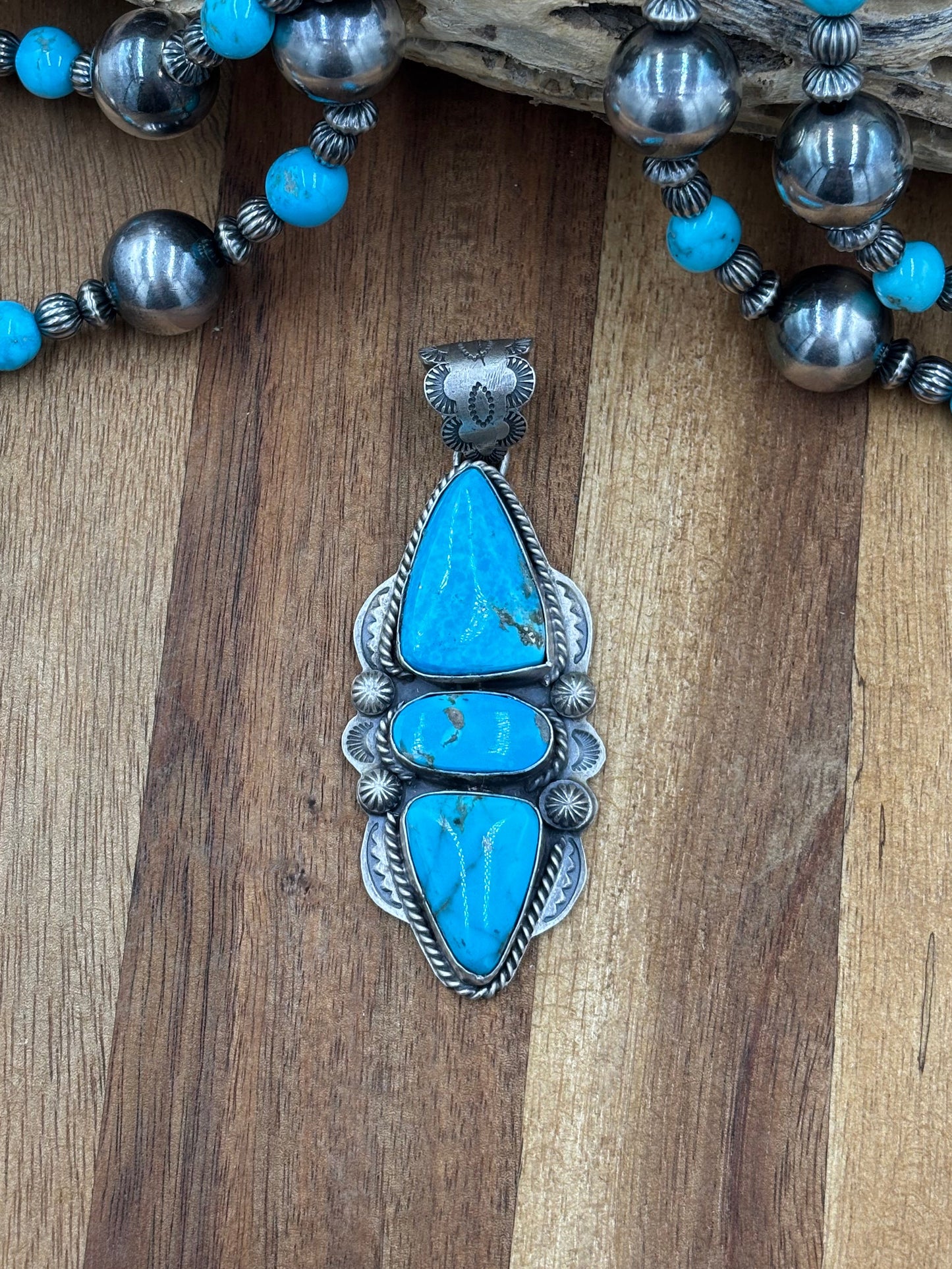 Turquoise Pendant by Boyd Ashley, Navajo