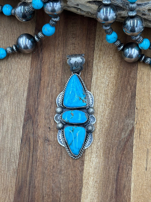 Turquoise Pendant by Boyd Ashley, Navajo