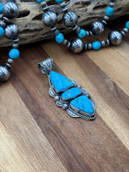 Turquoise Pendant by Boyd Ashley, Navajo