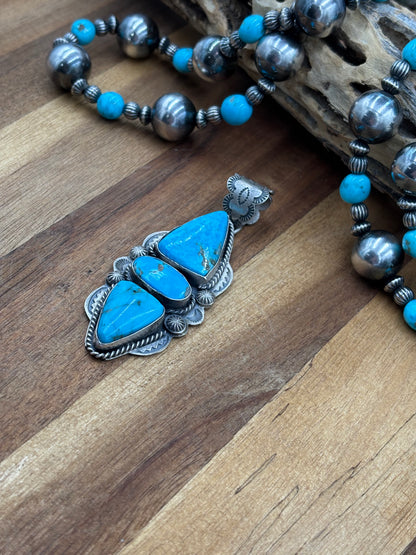 Turquoise Pendant by Boyd Ashley, Navajo