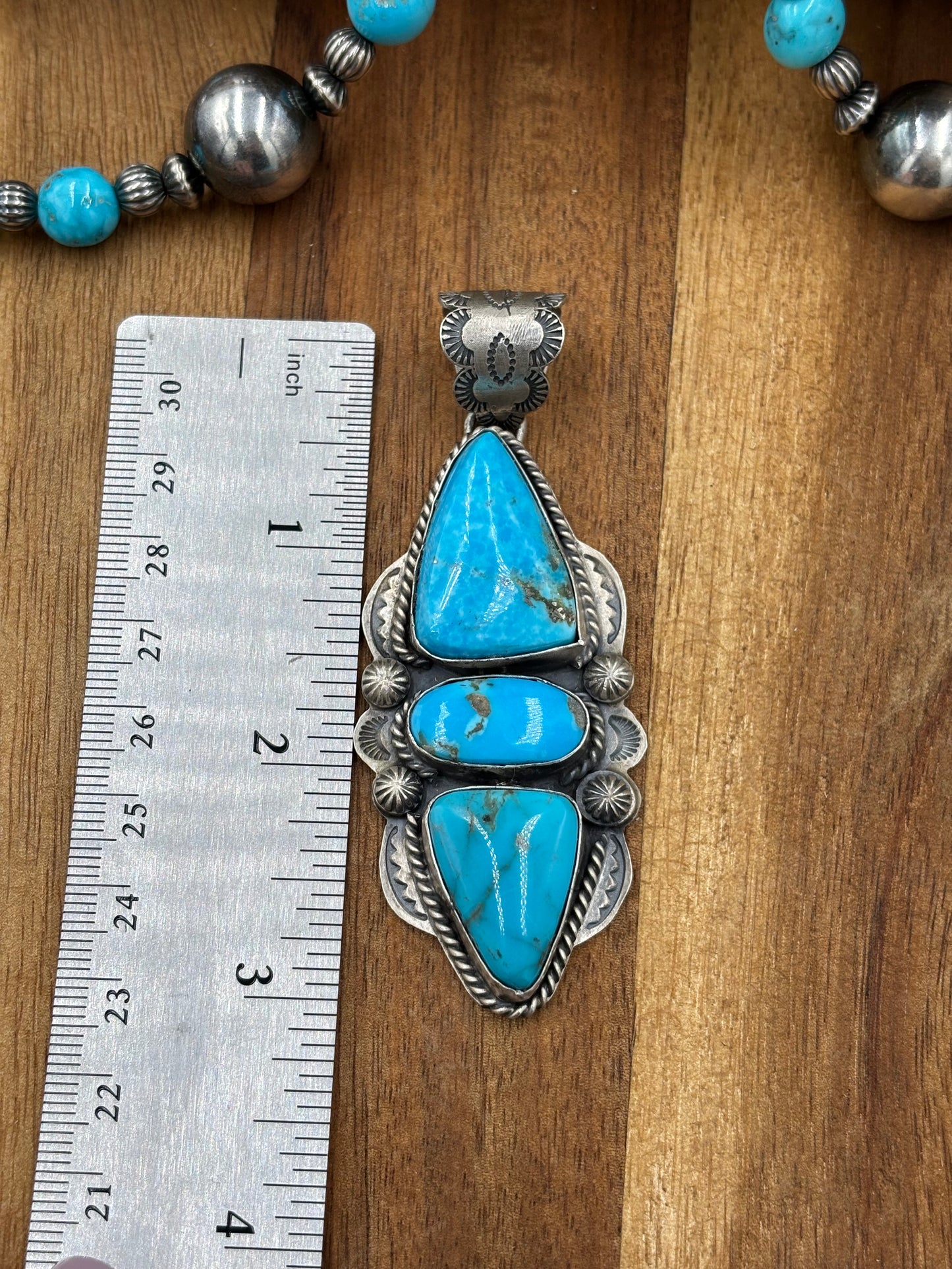 Turquoise Pendant by Boyd Ashley, Navajo