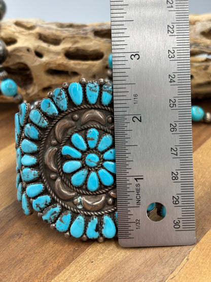 Turquoise #922-24 Cluster Cuff Vintage *VAULTED*