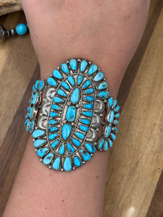 Turquoise #922-25 Cluster Cuff Vintage *VAULTED*