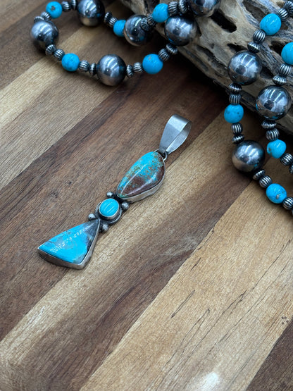 Three Stone Turquoise Pendant "C"