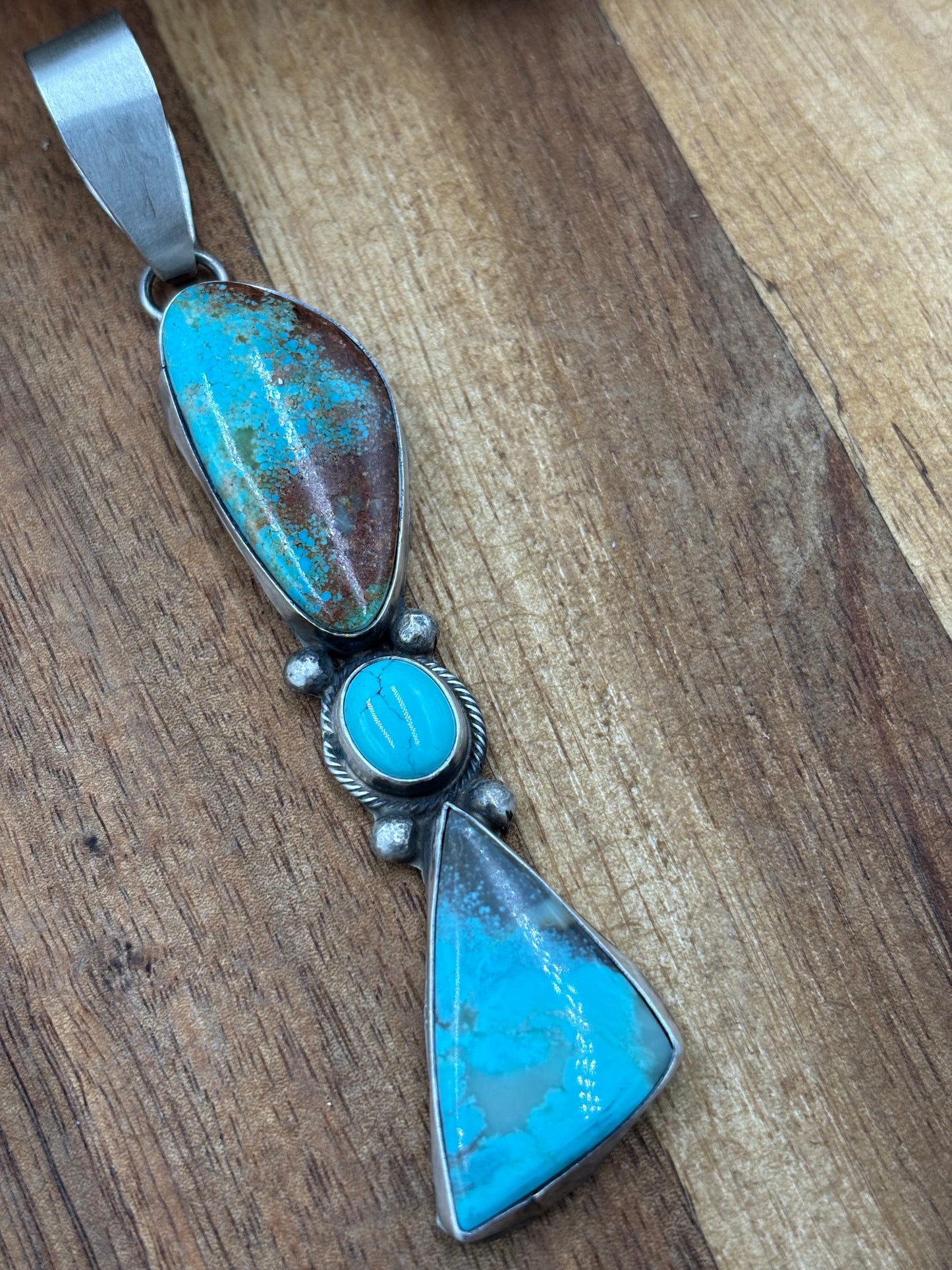 Three Stone Turquoise Pendant "C"