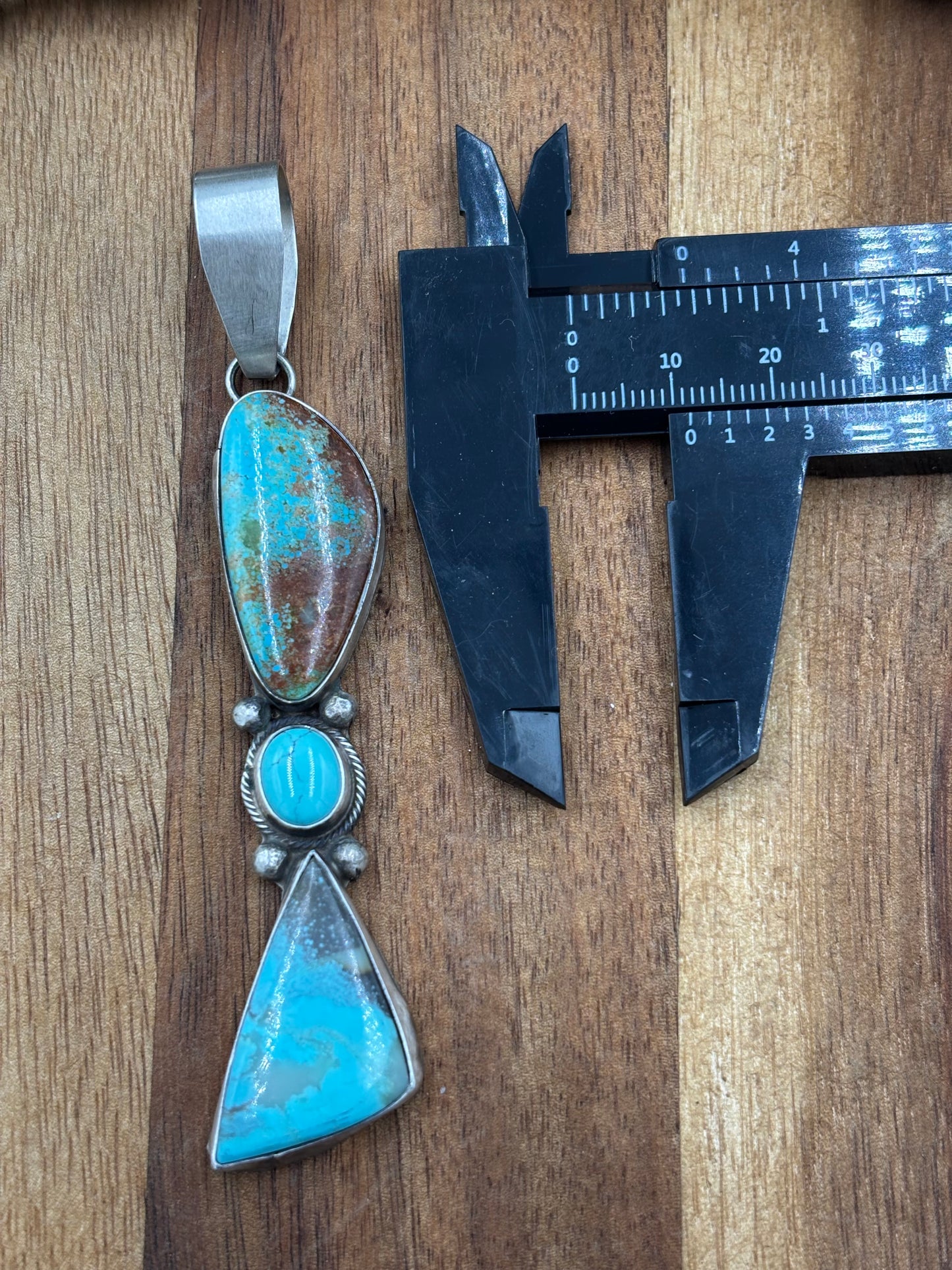 Three Stone Turquoise Pendant "C"