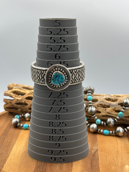 Turquoise Cuff by Jonathon Nez, Navajo
