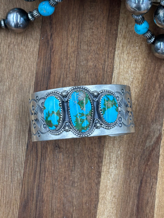 Three Stone Sonoran Gold Cuff "B"