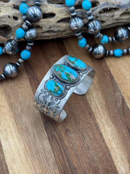 Three Stone Sonoran Gold Cuff "B"