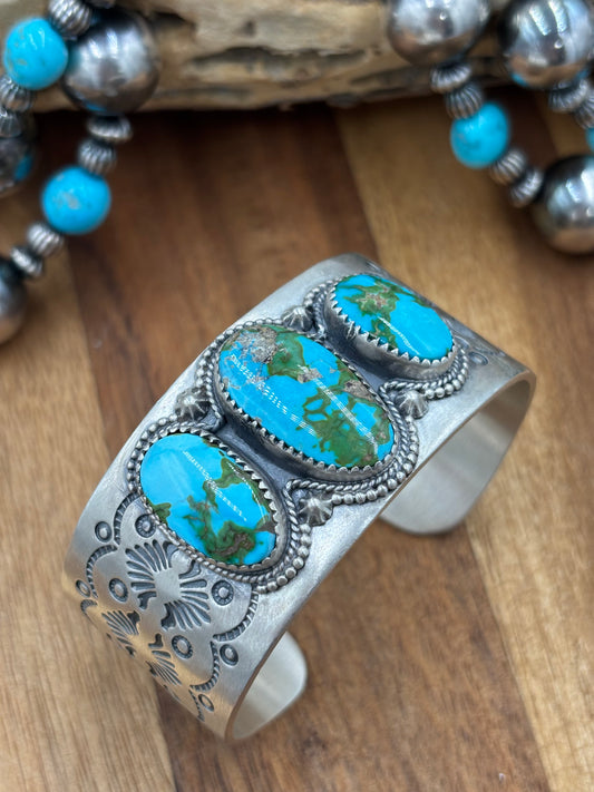 Three Stone Sonoran Gold Cuff "B"